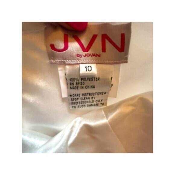 NWT - JVN by JOVANI Ivory Dress - Size 10 - Picture 3 of 16